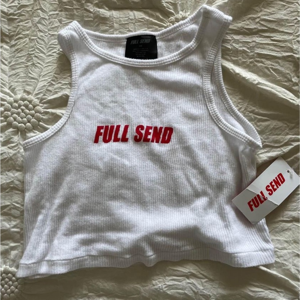 White Crop Top NELKBOYS FULL SEND XS